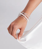 Feelin' Luxe Rhinestone Criss-Cross Cuff Bracelet