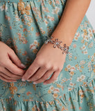 Retro Flower Statement Bracelet