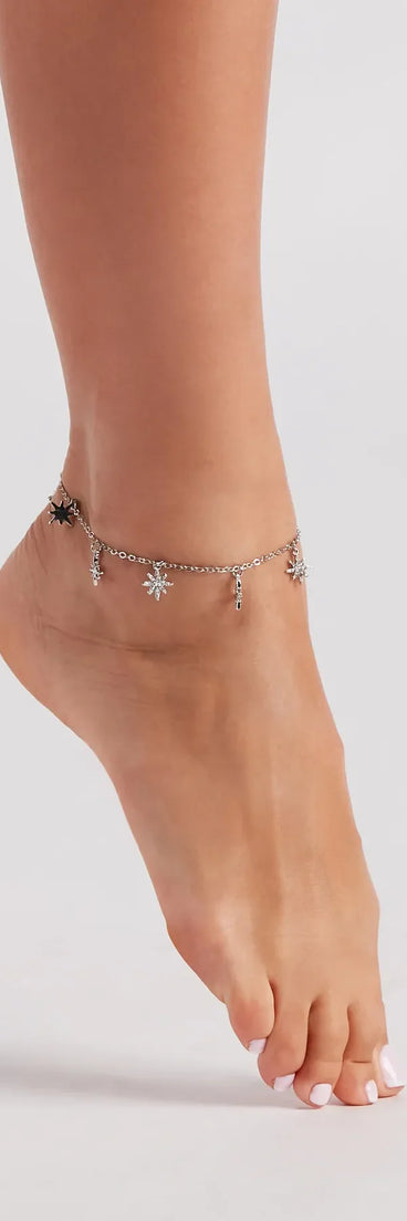 Dainty Chain Star Charm Anklet