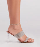Glam And Pretty Rhinestone Drop Anklet