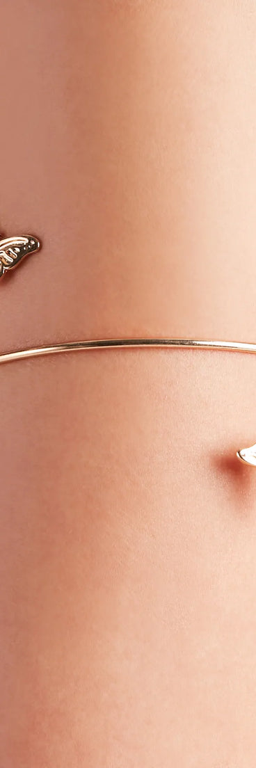 Flutter On By Butterfly Arm Cuff Bracelet