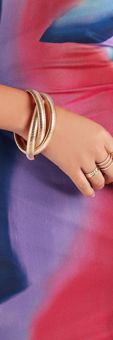 Stellar Style Twisted Bangle Bracelet