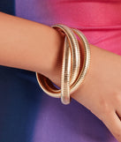 Stellar Style Twisted Bangle Bracelet
