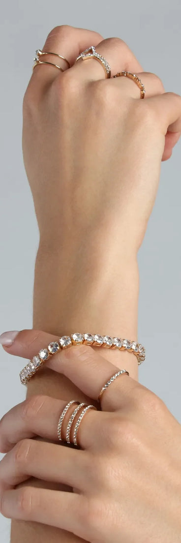 Dreamy And Dainty Cubic Zirconia Tennis Bracelet