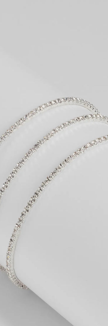 Homecoming jewelry and accessories like the Sleek Dazzle Rhinestone Spiral Bracelet provide the finishing touch to help you dazzle at HOCO 2024!