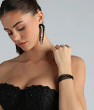 Glamorous Edge Rhinestone Cuff Bracelet