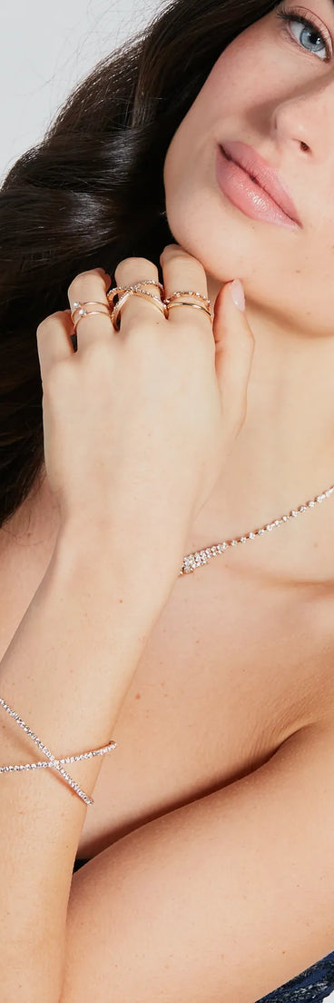 So Beautiful Rhinestone Memory Wire Bracelet