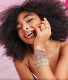 Here For The Glitz Rhinestone Bracelet Cuff