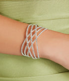 Shine at the 2025 countdown by completing your New Year’s Eve Outfit with the Inner Sparkle Rhinestone Memory Wire Cuff Bracelet, a glam silver fashion accessory with statement-making details for festive going-out looks.
