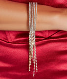 Raining Glamour Rhinestone Fringe Bracelet