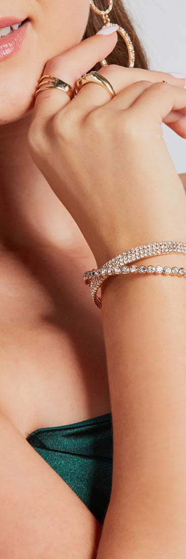 Captivating Beauty Rhinestone Bracelet