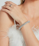 Trendy Glam Rhinestone Clasp Bracelet