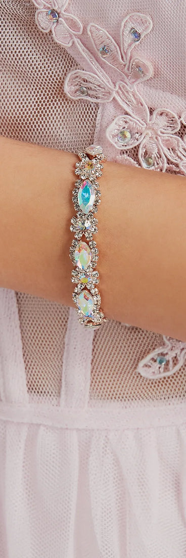 Dreamy Shine Iridescent Gemstone Clasp Bracelet