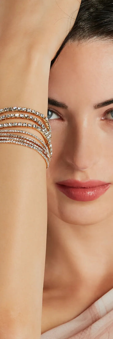 Perfect Shine Rhinestone Stretch Bracelet Set