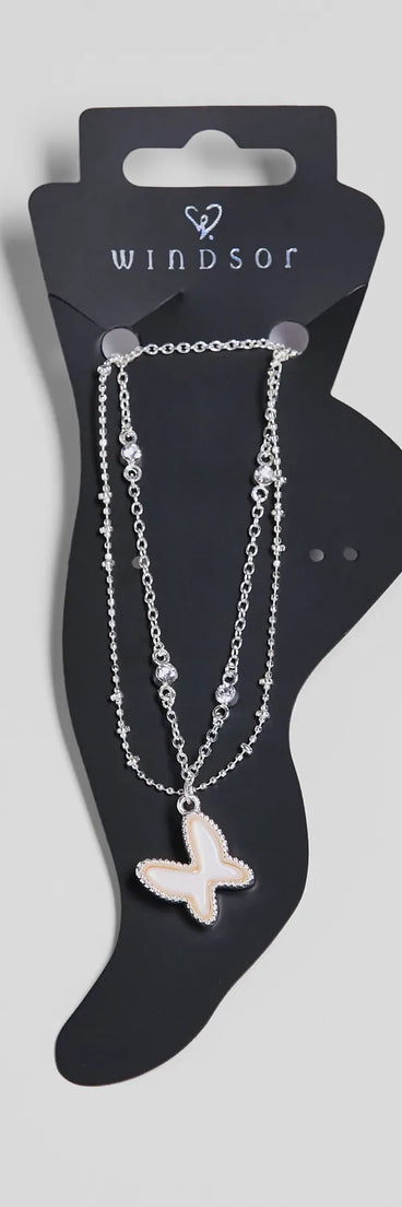 Flirt And Flutter Three-Pack Anklet Set