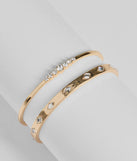 Stunning Two-Piece Bangle Bracelet Set