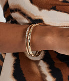 Stunning Two-Piece Bangle Bracelet Set