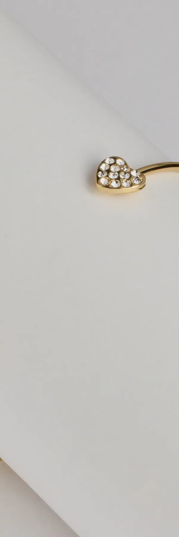 Crushing Heart Rhinestone Bangle Bracelet