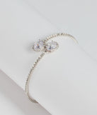 Radiating Glam Rhinestone Memory Wire Bracelet