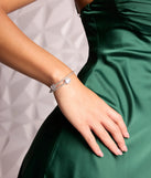 Radiating Glam Rhinestone Memory Wire Bracelet