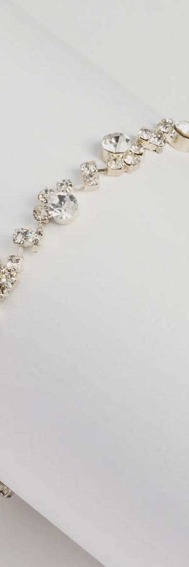 Dainty Glam Rhinestone Clasp Bracelet