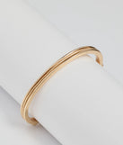 Time For Luxe Bangle Bracelet, a trendy gold addition to women's going-out outfits, is ideal for Christmas party outfits, chic NYE attire, or winter night-out looks that keep you on-trend!