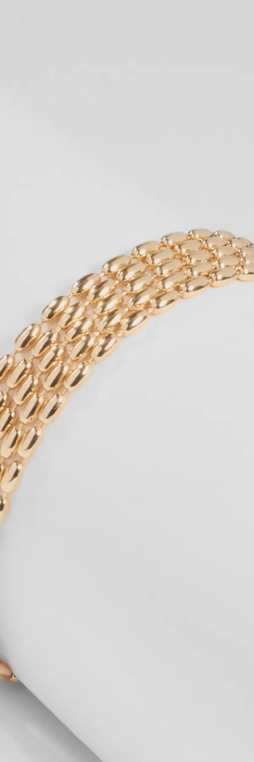 Gleaming Chic Beaded Bracelet