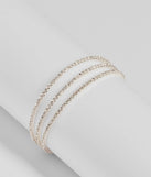 Simply Glam Rhinestone Memory Wire Bracelet