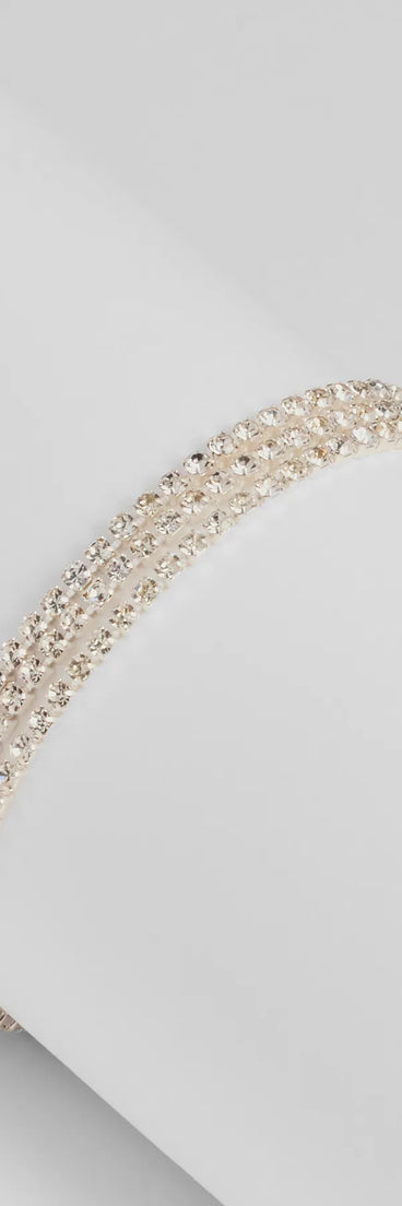 Classic Sparkle Rhinestone Multi-Row Tennis Bracelet