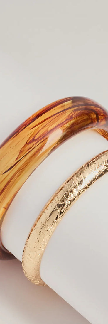 Boho Chic Bangle Bracelet Two-Pack Set