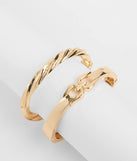 Double The Drama Chain And Twist Bangle Set
