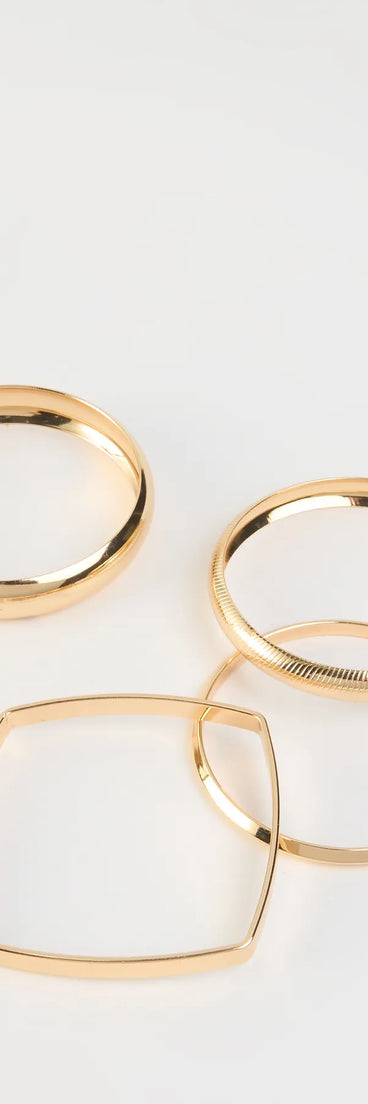 Get inspired with the Simply Sleek Bangle Bracelet Set, a feed-worthy gold piece that’s part of Windsor's updated and curated women’s clothing edit packed with must-have fall outfit ideas.