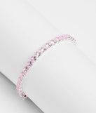 Glitzy Shine Cubic Zirconia Tennis Bracelet