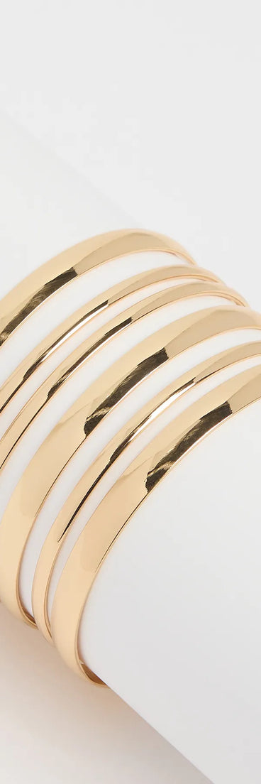 Sleek Trend Bangle Bracelet Set