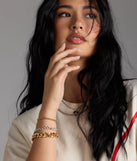 Stacked Up Three Piece Chain Bracelet Set
