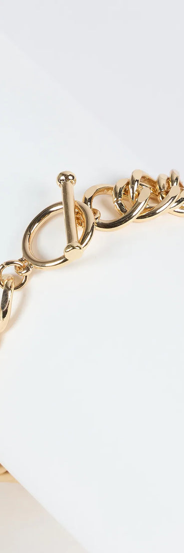 Bold Impact Toggle Chain Bracelet
