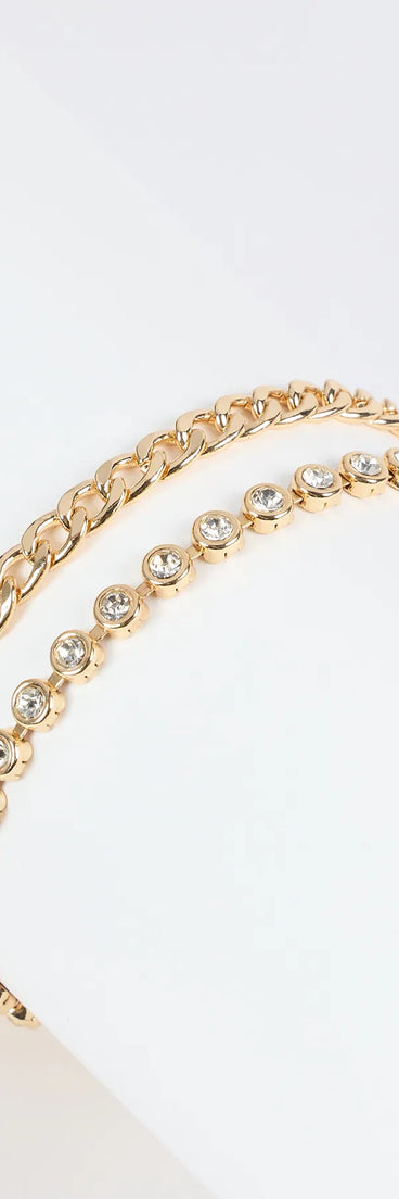 Get inspired with the Glam Impulse Two Pack Bracelet Set, a feed-worthy gold piece that’s part of Windsor's updated and curated women’s clothing edit packed with must-have fall outfit ideas.