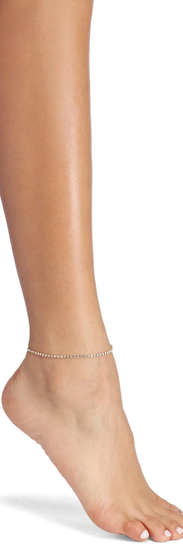 Dazzling Dainty Rhinestone Anklet