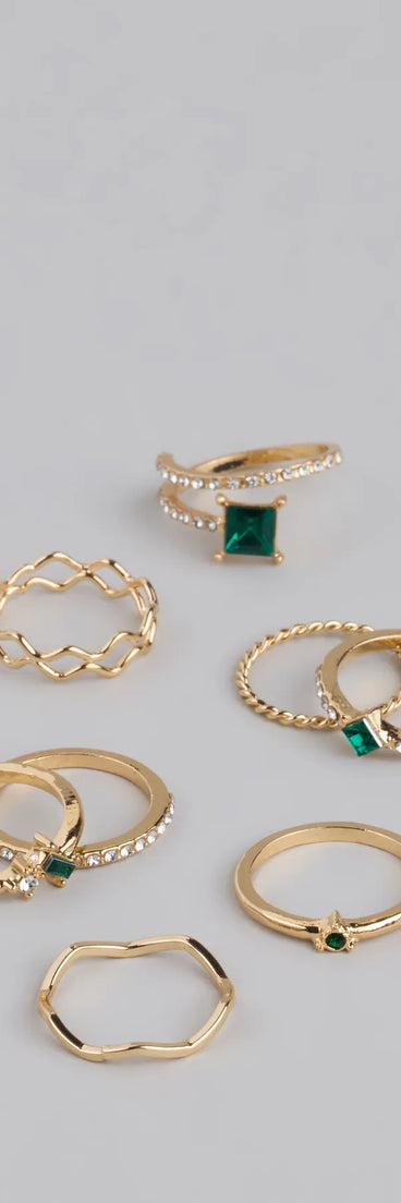 Stack Goals Dainty Ring Set