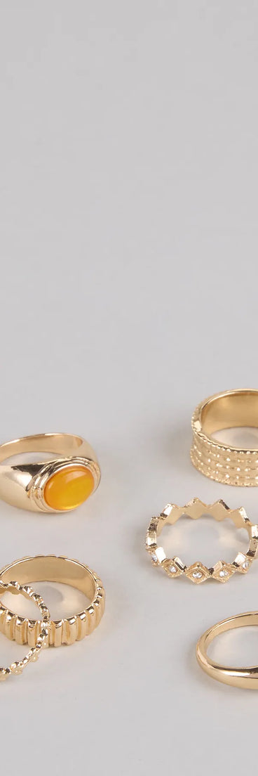 Stacked And Stunning Ring Set