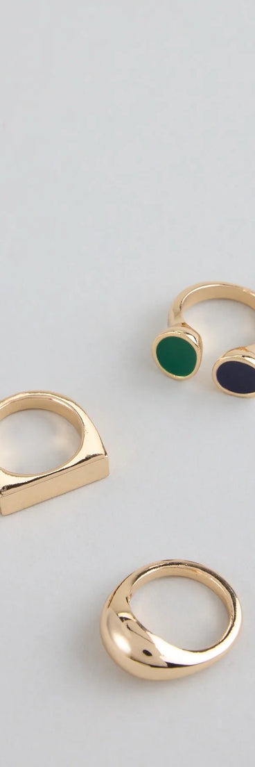 Ring Leader Energy Mixed Metal Ring Set