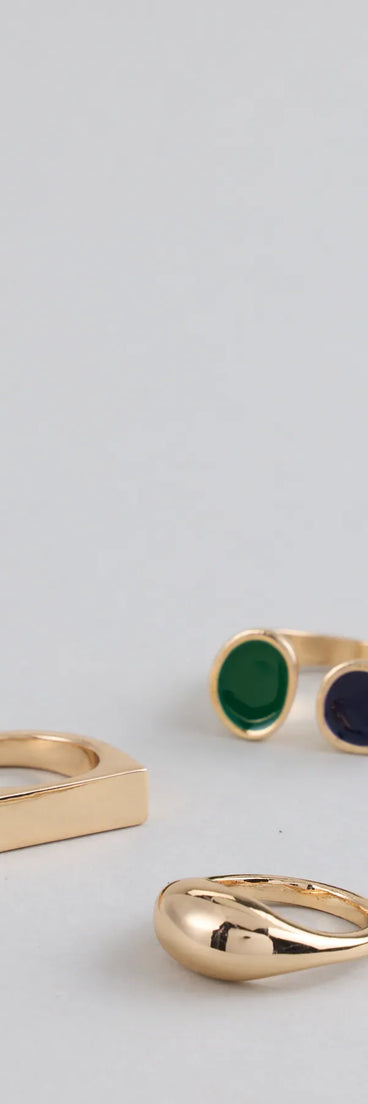 Ring Leader Energy Mixed Metal Ring Set