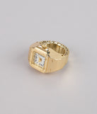 Vintage Hour Square Ring Watch
