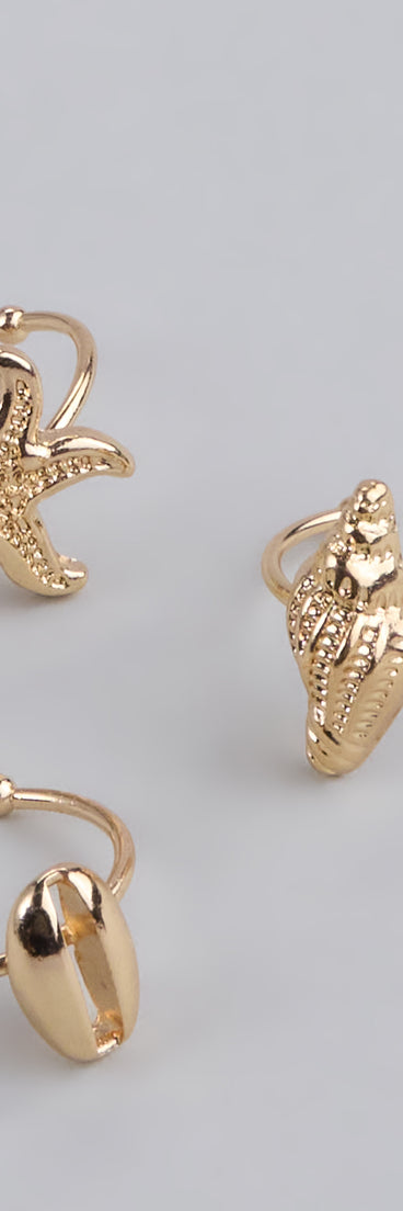 Golden Hour Shell Toe Ring Set