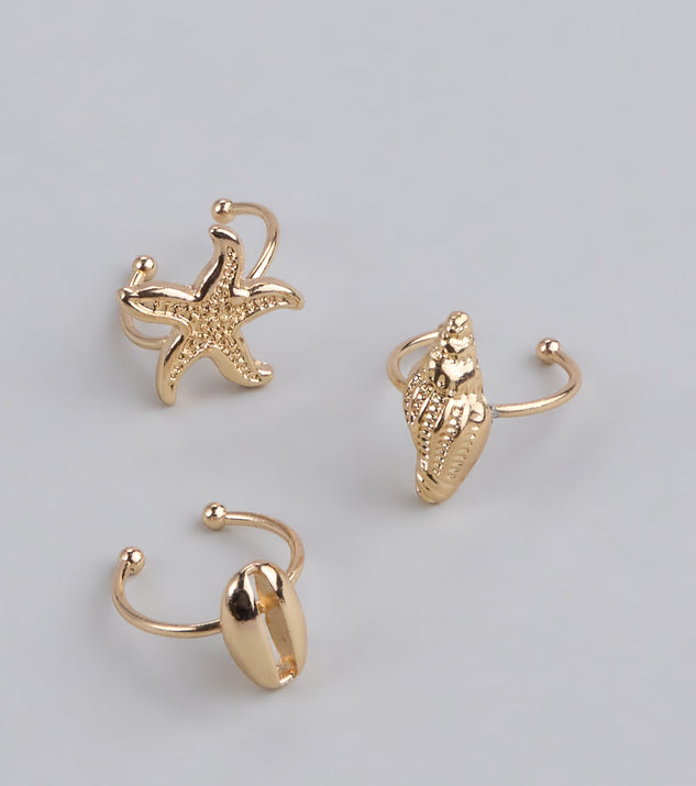 Golden Hour Shell Toe Ring Set