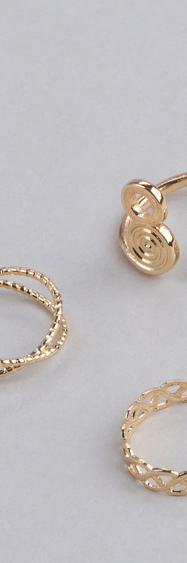 Golden Hour Glow Toe Ring Set