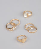 Effortless Shine Rhinestone Ring Set