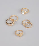 Effortless Shine Rhinestone Ring Set