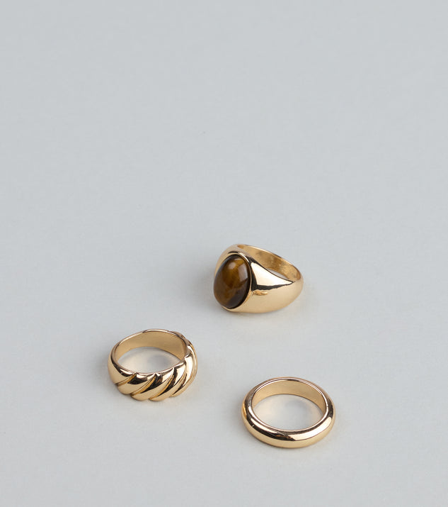 All Stacked Up Three-Pack Ring Set
