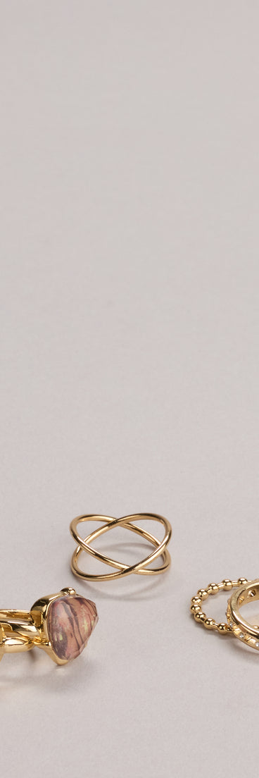 All In The Mix Stone Ring Set